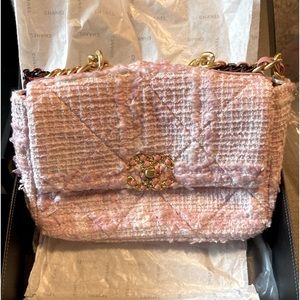 Tweeted pink Chanel bag